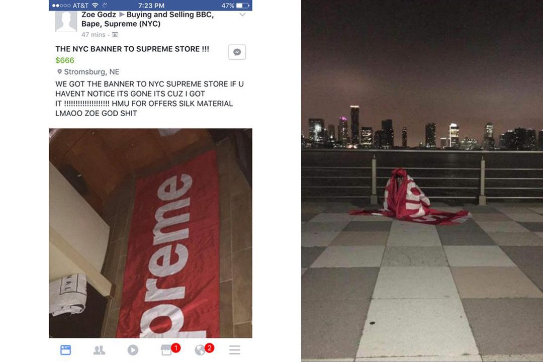 What's the Resale Value of a Stolen Supreme Store Banner?