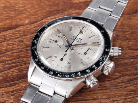 <p>The "Albino" is an all-white Daytona with a black bezel, a fairly straightforward design and nickname. Only this one belonged to one Eric Clapton. At a Christie's auction in 2008, it sold for $505,000, then the most expensive price ever for a Daytona. Two years ago, it went up for auction again. <a href="http://www.esquire.com/style/mens-accessories/news/a34926/eric-claptons-rolex-breaks-auction-record/" target="_blank">It broke a record, again</a>: $1.4 million. "It was the Clapton Albino Daytona that, to many, really ushered in the modern era of mega vintage Rolex collecting," <a href="https://www.hodinkee.com/articles/rolex-albino-daytona-ben-clymer" target="_blank">writes Hodinkee's Ben Clymer</a>. That record didn't last long. </p>