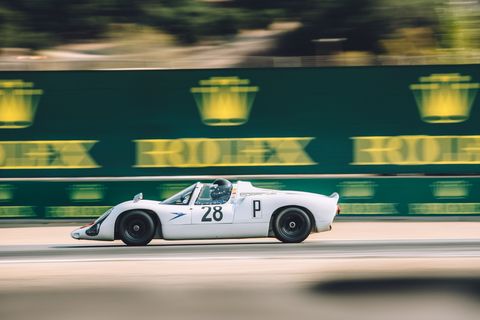<p>Porsche raced this evolution of the 906 for just one year, with both 6- and 8-cylinder engines. At the 1967 1000 KMs of Nurburgring, it took all three top spots. </p>