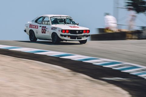 <p>One of Mazda's earliest rotary race cars was restored by the company itself, and this weekend Mazda North America's vice president Robert Davis had the honors of driving it around their namesake racetrack. </p>