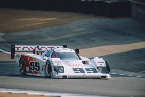 <p>Dan Gurney's All-American Racers were so successful with the Toyota-engined Eagle MkIII—winning 21 out of 27 races over its three-year career—that many cite this car for shutting down the whole IMSA GTP class. Back in 1991, it debuted right here, in Monterey, with Juan Manuel Fangio II leading by over a minute. </p>