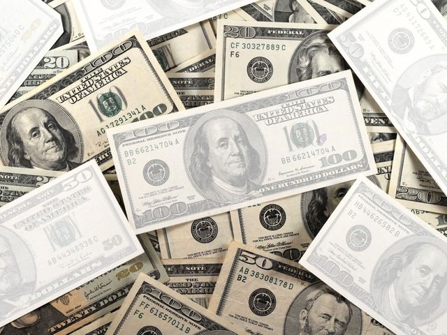 Money, Cash, Currency, Banknote, Dollar, Saving, Paper, Money handling, Stock photography, Paper product, 