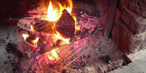 steak fireplace