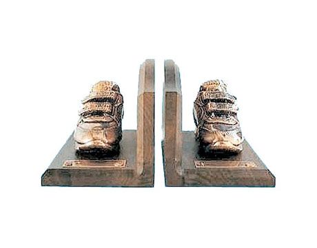 bronze baby shoe bookends