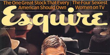 geroge clooney esquire cover october 1999