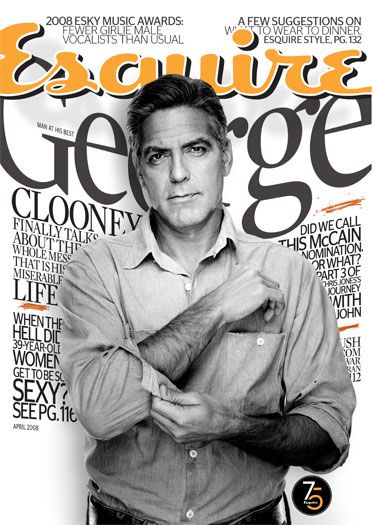 george clooney esquire cover april 2008