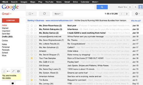 Manti Te'o Inbox - Exclusive Look at Manti Te'o's Gmail