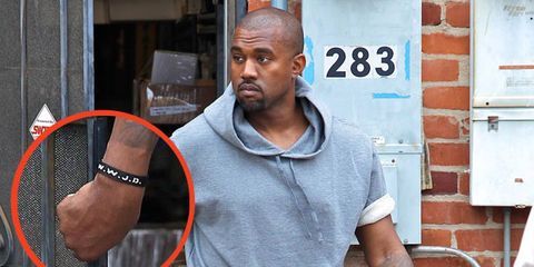 Kanye West WWJD Bracelet - Worst Bracelet Trends for Men