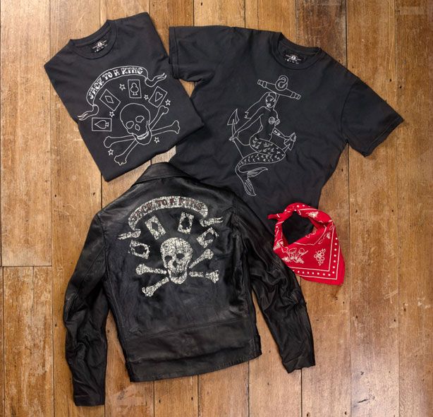 Paul Simonon Sailor Jerry Flash Collection - Lewis Leathers Jack to a ...