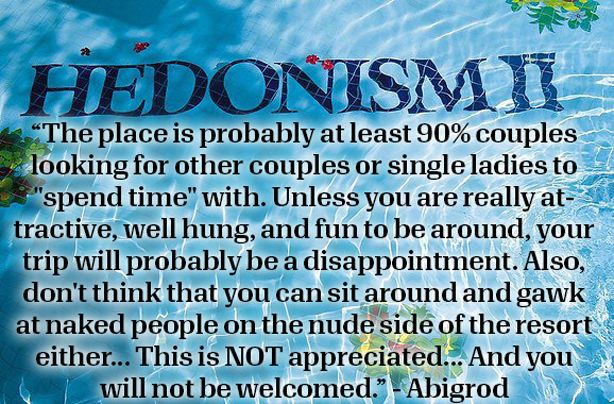hedonism resort sex