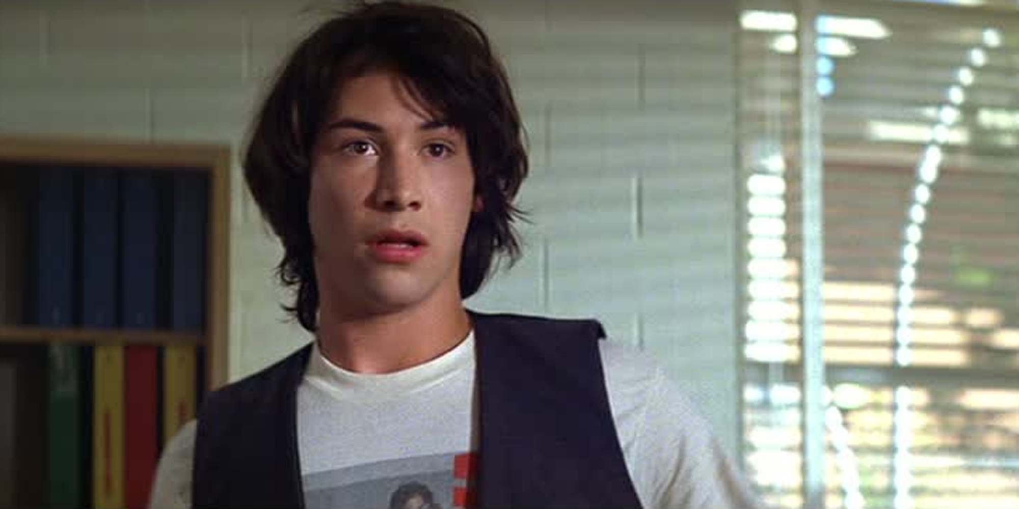 3. Ted in Bill & Ted Franchise Keanu Reeves connects with Ted's outwardly gregarious and inwardly sweet but melancholy sides with exceptional ease. Still a classic!