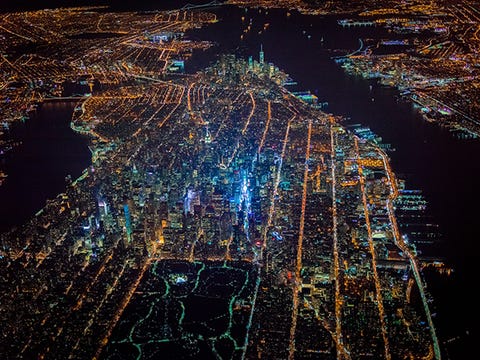 new york city at night aerial photos of new york city