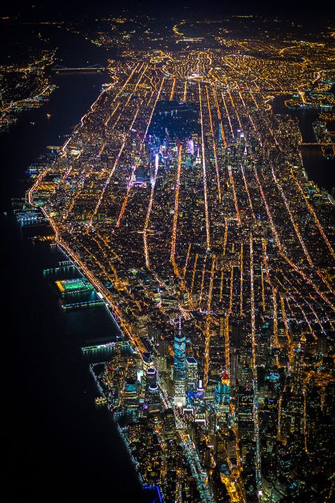 new york city at night aerial photos of new york city