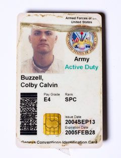 colby buzzell's army id