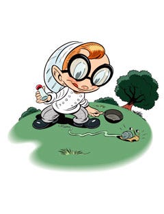 Snails, Snowfall, Fly Eyes & One Dumb Way to Die man catching a snail