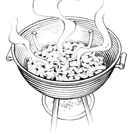 hardwood charcoal illustration