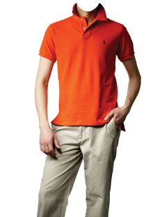 v neck sweater and polo shirt