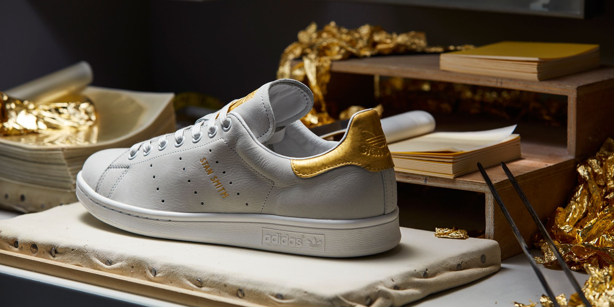 Gold & store gold sneakers