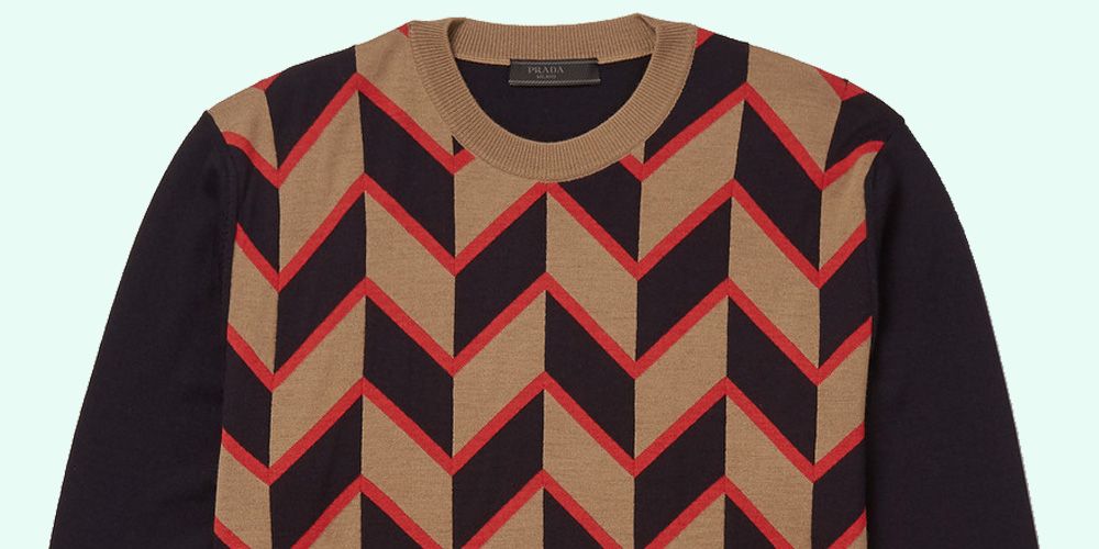 Prada Men's Jacquard Crew-Neck Sweater