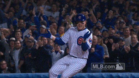 Cubs fan interference with Anthony Rizzo nearly costs Chicago