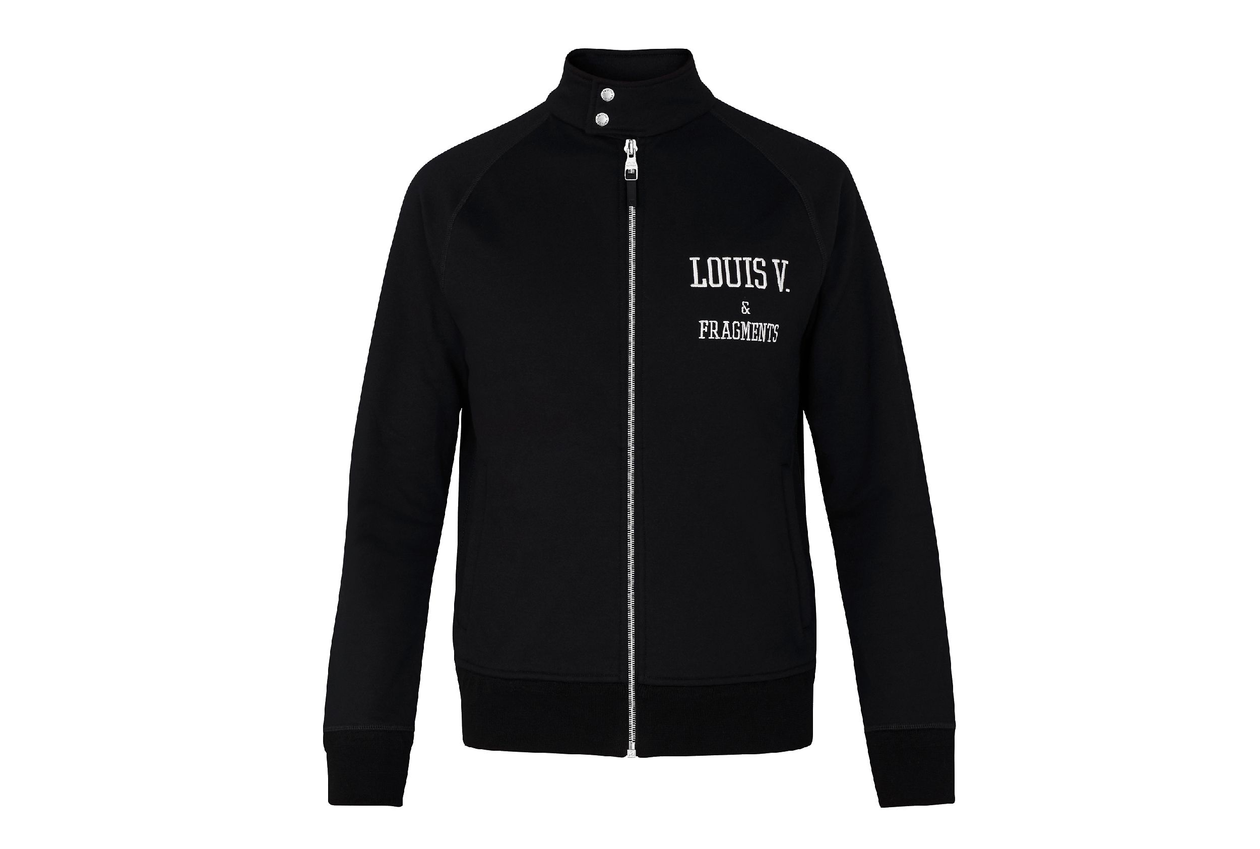 Louis Vuitton x Fragment Button-Up Varsity Jacket - Black