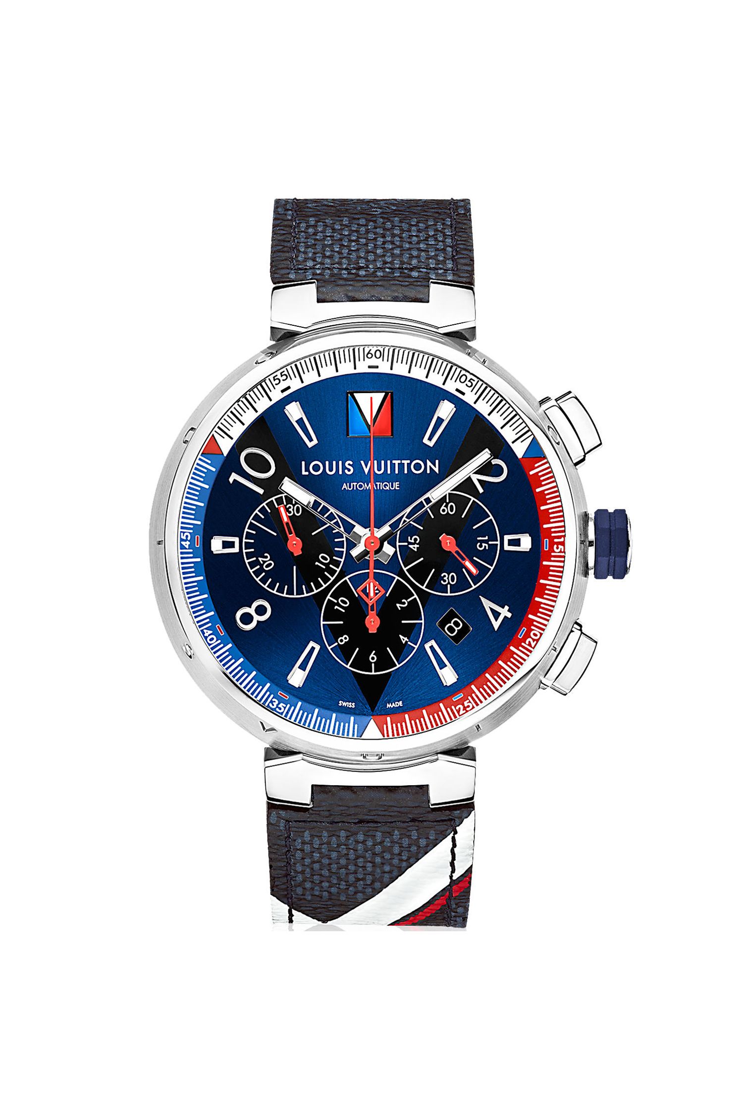 Louis Vuitton Stainless Rubber Tambour 'America's Cup' Men's Wristwatch 44  mm at 1stDibs  louis vuitton chronometer watch price, louis vuitton  america's cup watch, louis vuitton cup watch