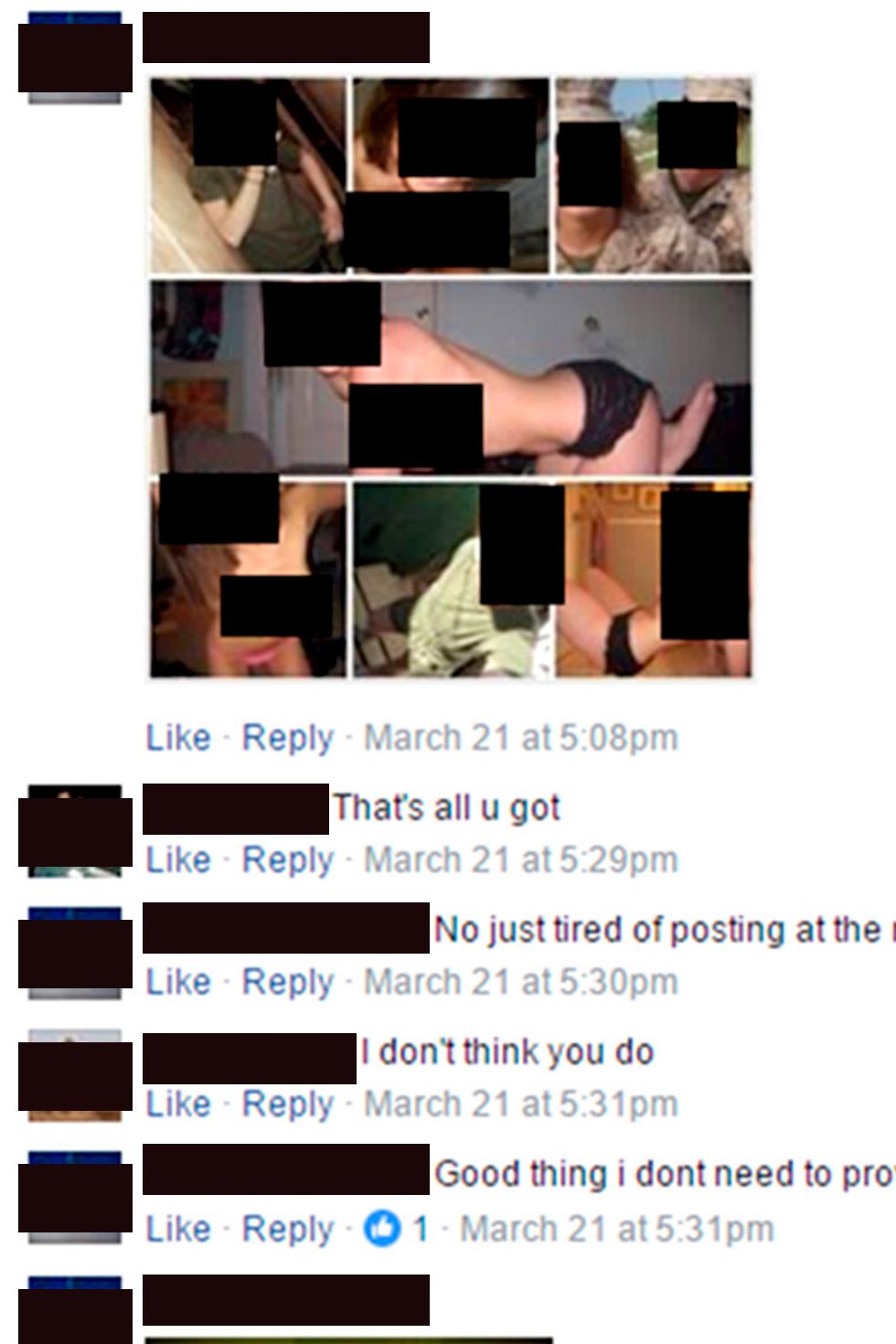 Marine Scandal - Photos of Nude Female Servicewomen on Facebook Page