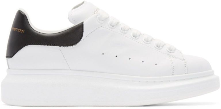 black and white alexander mcqueen trainers
