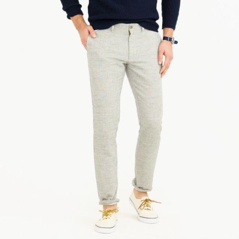 Cotton and Linen Mix Mens Summer Trousers