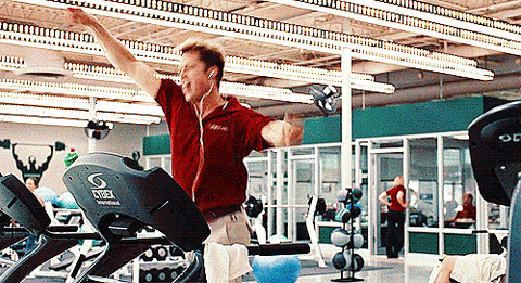 Brad Pitt running treadmill