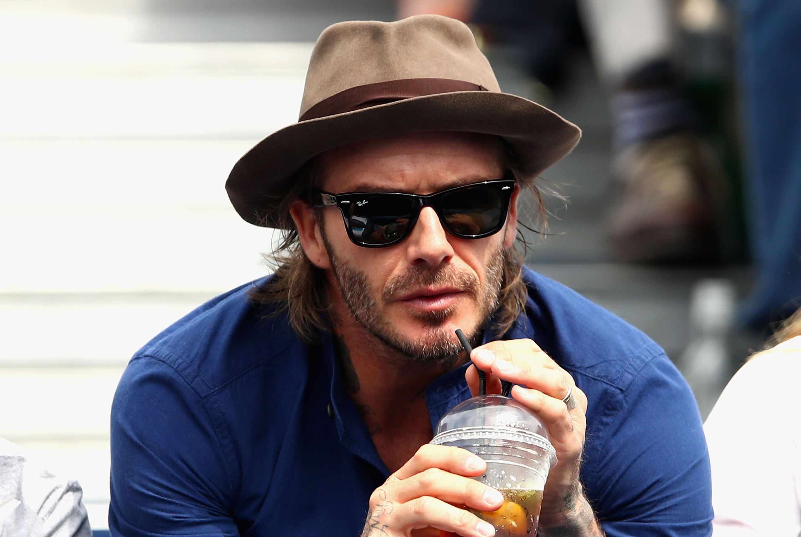 david beckham fedora hat