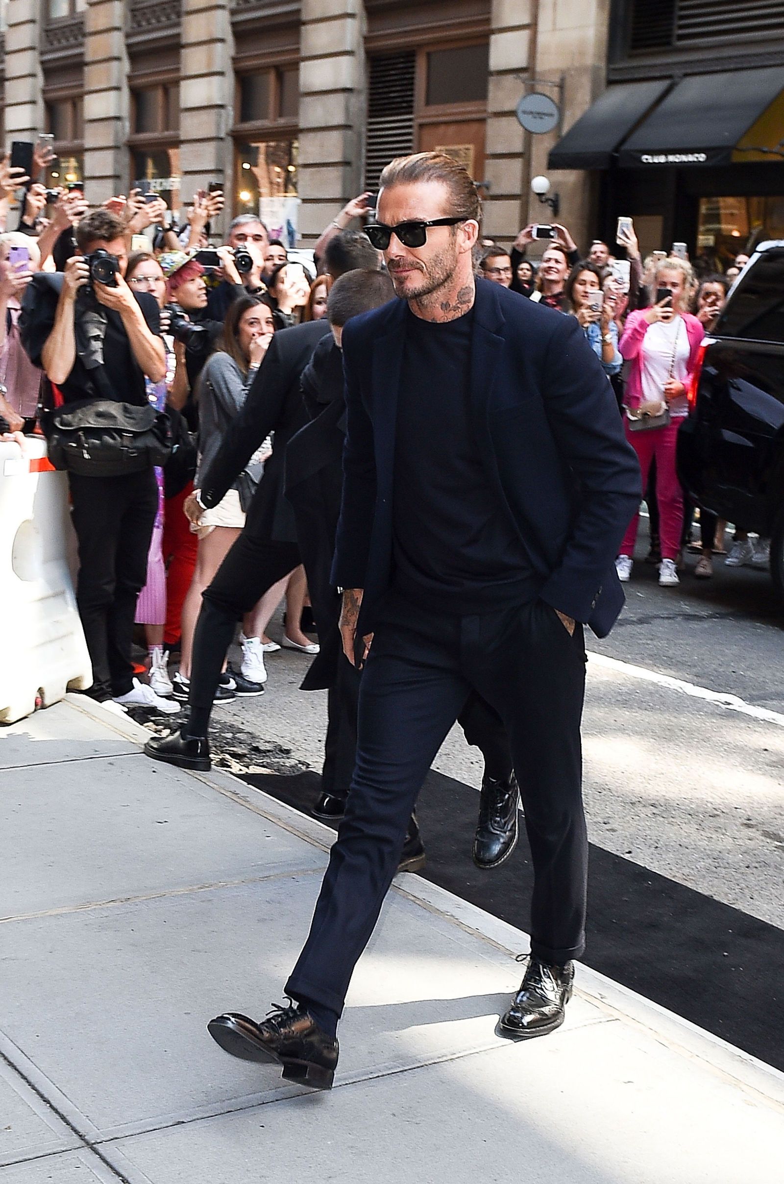 david beckham black trainers