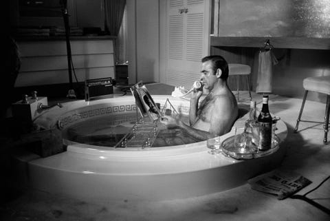 Sean Connery in the bath Sean Connery in the bath