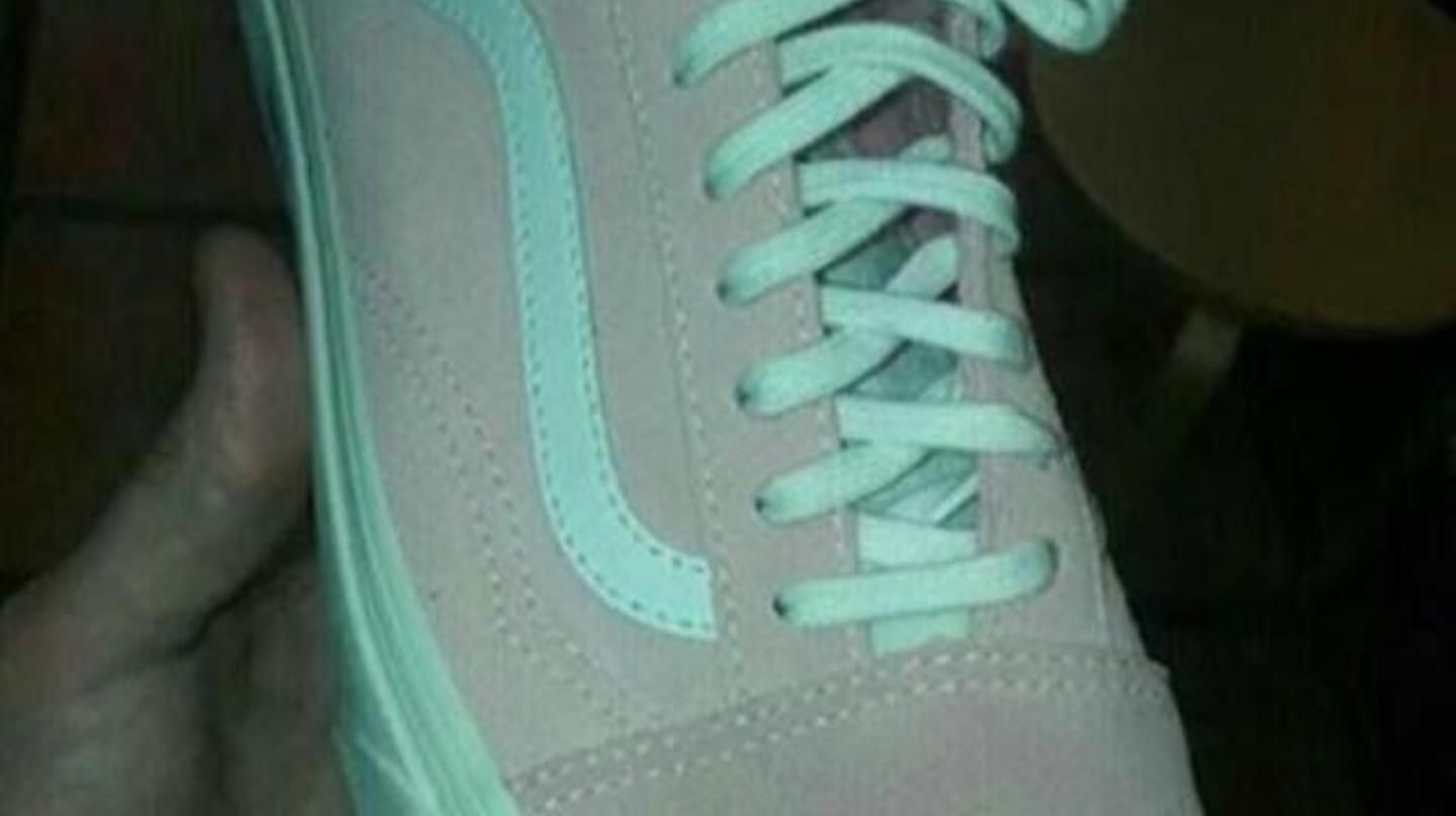 pink and blue vans shoes