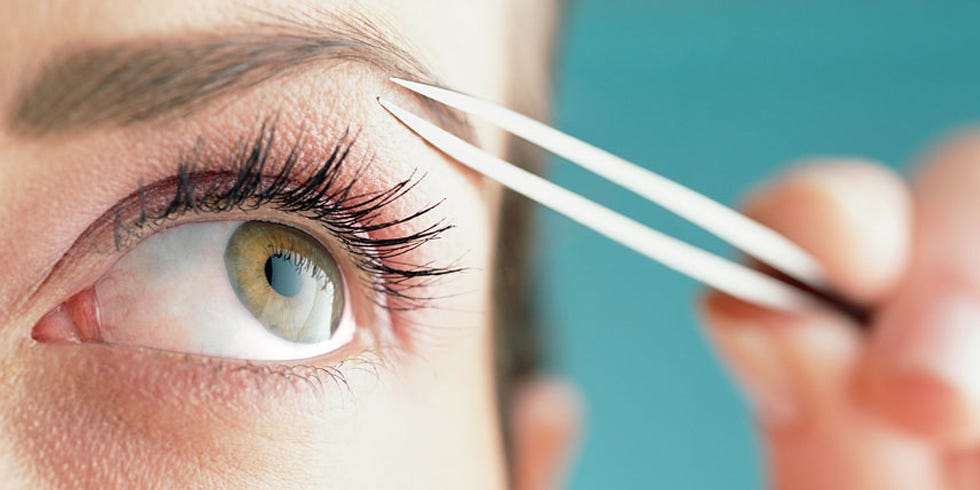 Tweezing Eyebrows
