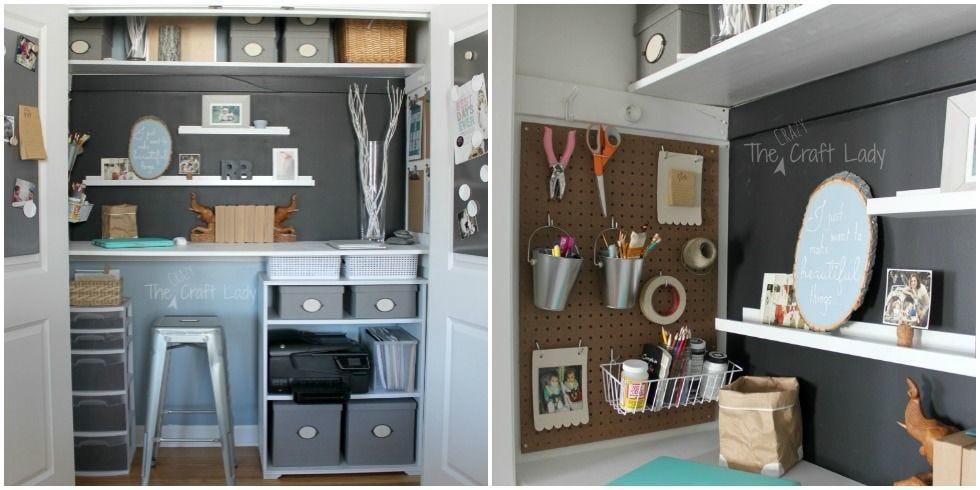 Small Office Organizing Ideas - Closet Office Makeover
