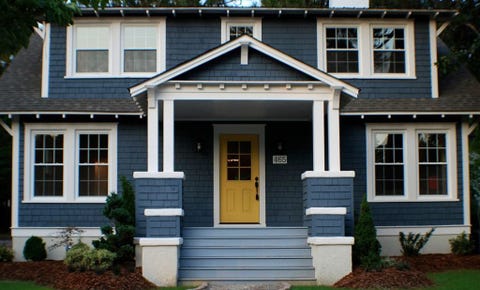 Blue Home Exterior Makeover Curb Eal Ideas Image