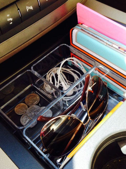 Acrylic Trays in Car