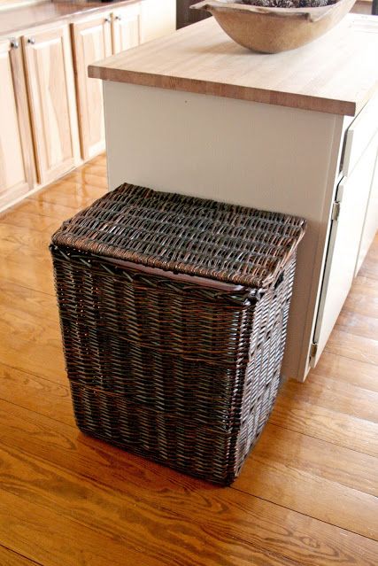 How To Hide A Trash Can Disguise Ugly, Kitchen Trash Can Cabinet Ideas
