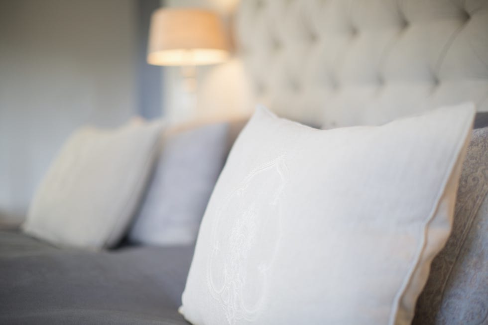 pillows on a bed