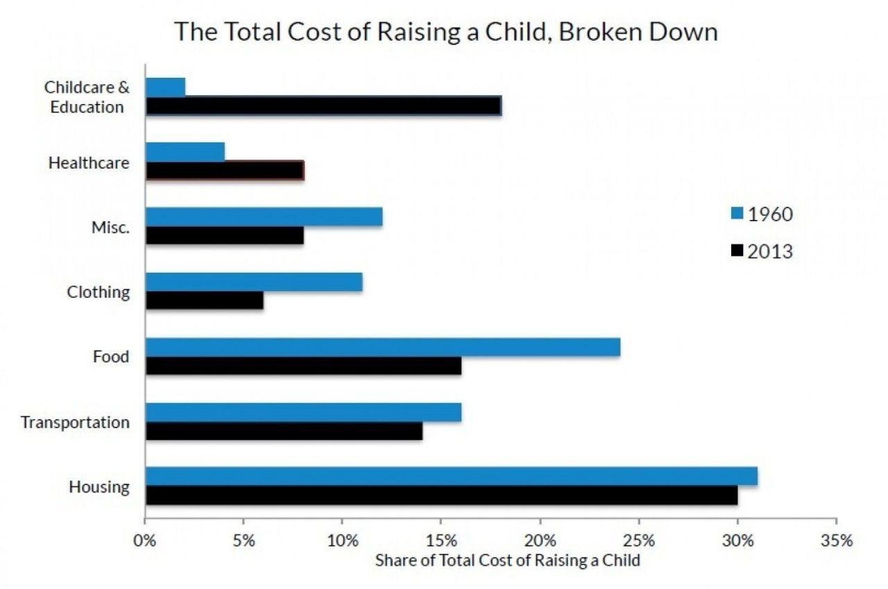 Cost Of Raising A Child Chart