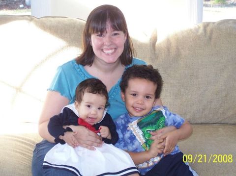 Heather Coleman with her children in 2008.