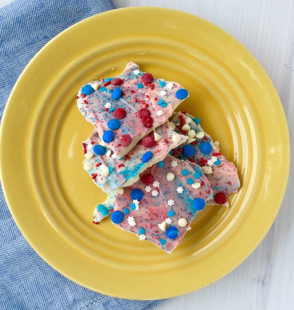 fourth of july chocolate bark