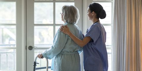 Elderly Woman in Hospital