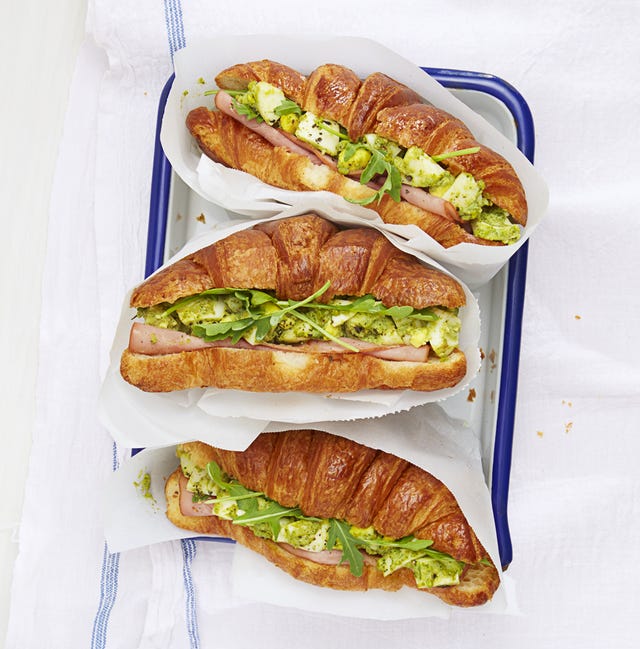 croissant green eggs and ham sanwiches