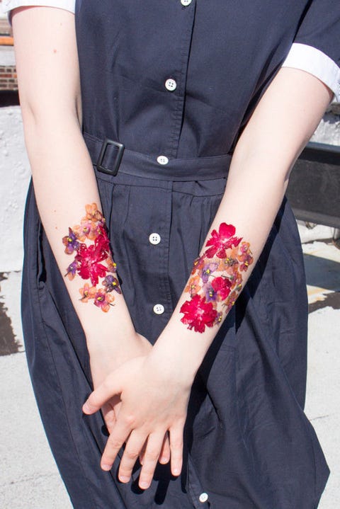 how to make temporary dried flower tattoos emily geraghty blogger
