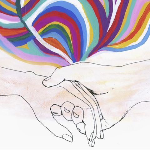 holding hands illustration