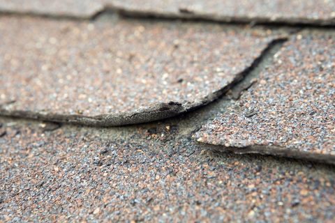 Curled Roof Shingles