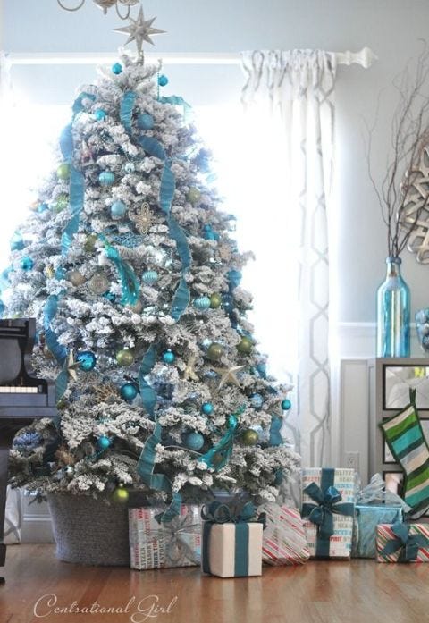 Image Censational Girl Blue Frosted Tree Image Censational Girl Blue Frosted Tree