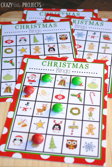 christmas bingo game with red and green candies